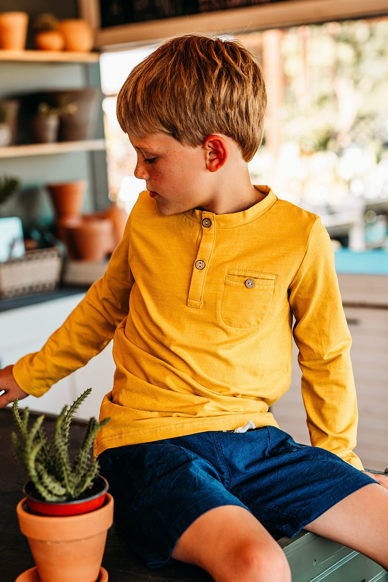 Golden Everyday Long Sleeve Shirt Sawyer & Finn Clothing