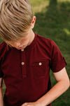 Maroon Tab Tee
