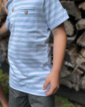 Sky Stripe Tab Tee