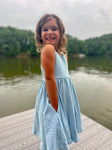 The Thatcher Everyday Dress in Blue Mist