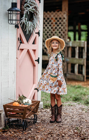 Marigold Floral Flutter Dress