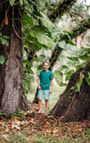 NEW! Cabana Stripe Short/Jungle Green Tab Tee Bundle