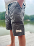 Coastal Grey Take-a-Hike Drawstring Shorts