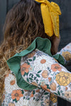 Marigold Floral Flutter Dress