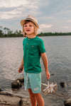 NEW! Cabana Stripe Short/Jungle Green Tab Tee Bundle