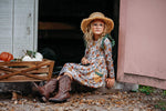 Marigold Floral Flutter Dress