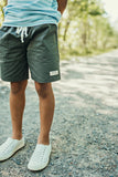 Coastal Grey Take-a-Hike Drawstring Shorts