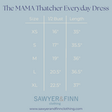 The MAMA Thatcher Everyday Dress in Noir