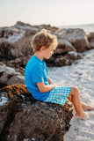 Super Teal Gingham Adventure Swim Shorts