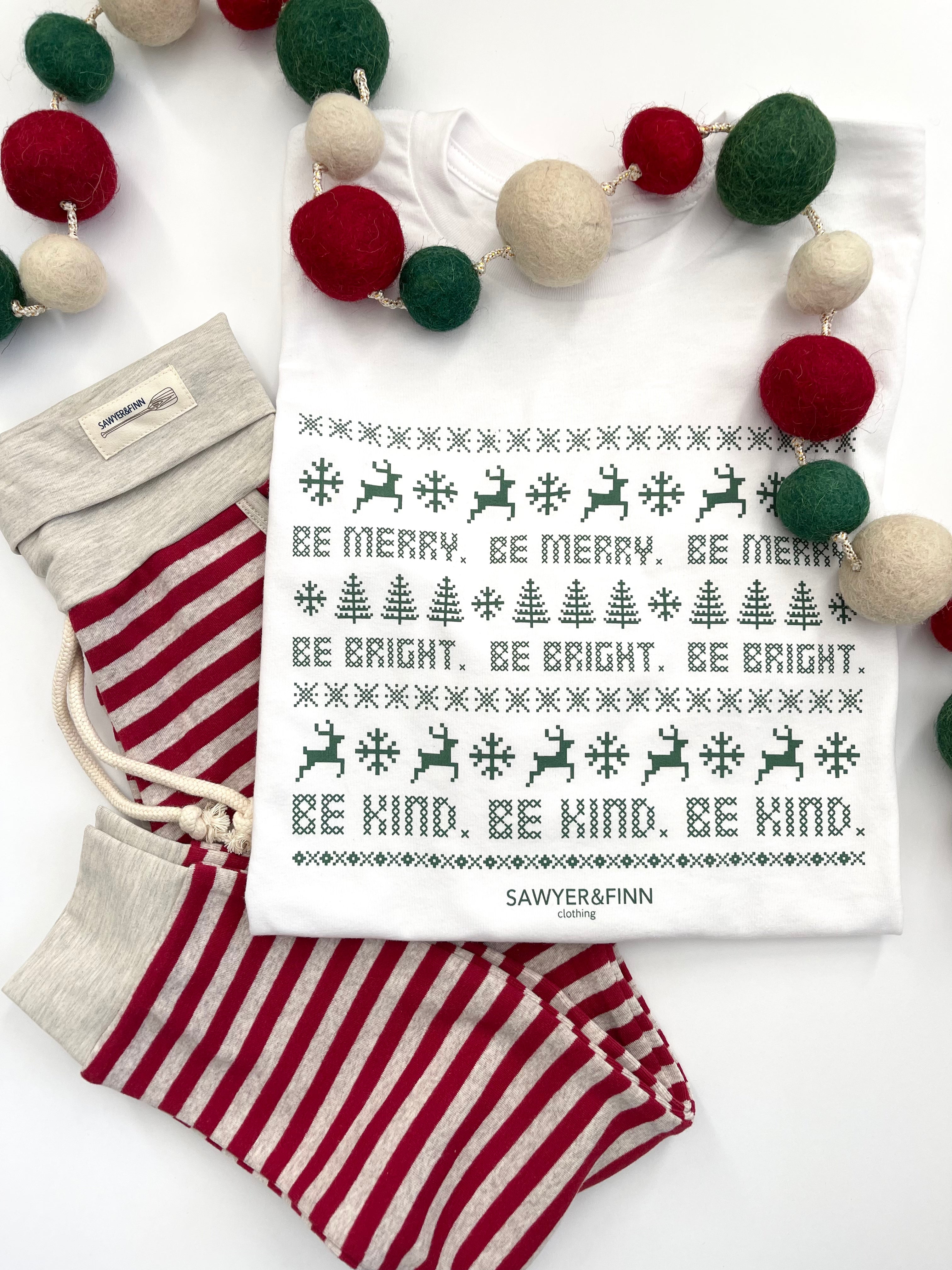 Holiday Long Sleeve Motto Tees Sawyer & Finn Clothing