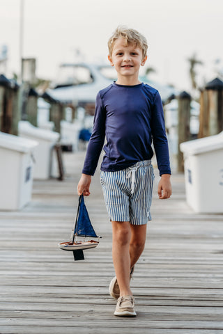 Vintage Summer Stripe Adventure Swim Shorts